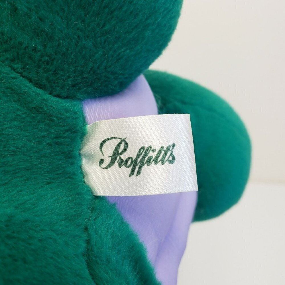 Proffitts 16" Spark E Dragon Christmas Holiday Santa Hat 1992 Vintage Plush - Picture 7 of 8